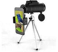 Telescopio monoculare Telescopio monoculare impermeabile 50X60 con clip per telefono e treppiede per birdwatching/viaggi/