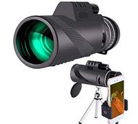 Telescopio monoculare, Telescopio monoculare per adulti e bambini, Monocolo HD 40x60 ad alta potenza con supporto per smartphone e treppiede, Cannocchiale monoculare impermeabile e antiappannamen