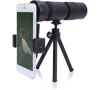Telescopio monoculare, telescopio portatile 10-300X40 HD, obiettivo per fotocamera retrattile per telefono cellulare, telescopio a tubo singolo con clip per telefono cellulare/cavo per appen