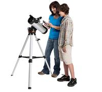 Telescopio Newton computerizzato, Telescopi per Principianti con 5 oculari - Treppiede a Tutta Altezza - Controller Automatico - Grande Riflettore Newtoniano da 114 mm