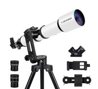 Telescopi per astronomia per adulti, apertura 90 mm, 700 mm, telescopi rifrattore per adulti principianti bambini con regolazione ad alta precisione, treppiede ultra stabile con base di montaggio