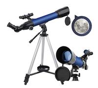 Telescopio per adulti e bambini e principianti, apertura 60 mm, lunghezza focale 500 mm, telescopi portatili rifrattori astronomici professionali con borsa per il trasporto del treppiede regolabile
