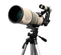 Telescopio per bambini Astronomia da viaggio Telescopio per principianti Telescopio rifrattore astronomico con treppiede ad altezza regolabile e supporto per smartphone per osservare la Luna e il