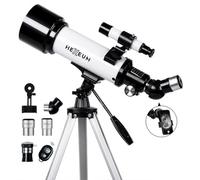 Telescopio per bambini e adulti - apertura 70 mm 500 mm AZ Mount completamente multi-rivestito ottica rifrattura telescopi portatili, con adattatore per telefono treppiede