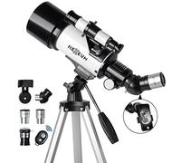 Telescopio per bambini e adulti - apertura 70 mm 500 mm AZ Mount completamente multi-rivestito ottica rifrattura telescopi portatili, con adattatore per telefono treppiede