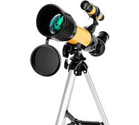 Telescopio per bambini e principianti, telescopio astronomico portatile da viaggio, telescopio rifrattore da 70 mm, ottimo regalo di astronomia per i bambini per esplorare lo spazio lunare (pacchetto