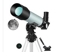 Telescopio per principianti degli adulti, telescopio per rifrattori astronomici da 50 mm, oculare rotabile, telescopio portatile con trescopio
