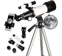 Telescopio professionale per adulti, bambini e principianti, apertura 70 mm, telescopio da 400 mm, telescopio da viaggio portatile ad alto ingrandimento per osservare le stelle con borsa per il t