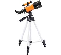 Telescopio rifrattore astronomico con apertura da 70 mm, ottimo regalo per osservare la luna e il paesaggio Telescopio da viaggio portatile con zaino, supporto per smartphone (pacchetto 3 A)