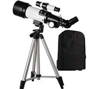 Telescopio rifrattore, calibro 50-100 mm, telescopio portatile, telescopi per principianti di astronomia, telescopio per bambini con treppiede e zaino