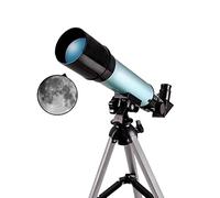 Telescopio rifrattore da 50 mm con treppiede regolabile, telescopio per adulti e principianti, monocolo portatile, telescopio da viaggio per osservare la luna e gli uccelli