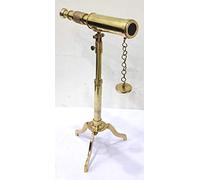 Telescopio su Supporto Ottone Pirata Solido Ottone Spyglass Home Decorative Indian Nautical