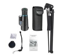 Telescopio Super Zoom Impermeabile Monoculare Ad Alto Ingrandimento 10-20X50 Con Supporto For Telefono For Monocolo Da Viaggio All'aperto(With Metal tripod)
