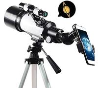 Telescopio, Telescopi per adulti, Telescopio da viaggio con apertura da 70 mm e 400 mm, Telescopio per principianti di astronomia - con treppiede, borsa per il trasporto