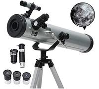 Telescopio, Telescopio rifrattore astronomico con apertura da 76 mm Telescopi da viaggio portatili regolabili con adattatore telefonico Telescopio ideale per principianti