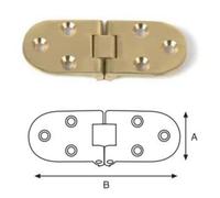 Telese Cerniera a biscotto con fermo in ottone A 30 mm B 80 mm