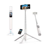 TELESIN 170cm Treppiede ad Apertura Automatica in 0,1s Per iPhone/Android | Telecomando con Display Zoom/Focus e Mirroring, Supporto per Viaggi, Vlog, Makeup e Live