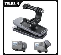 TELESIN 360 ° Supporto magnetico per morsetto per zaino con rotazione per GoPro Hero 13 12 11 10 9 8 7 Insta360 DJI Action Camera Accessori