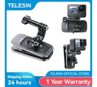 TELESIN 360 ° Supporto magnetico per morsetto per zaino con rotazione per GoPro Hero 13 12 11 10 9 8 7 Insta360 DJI Action Camera Accessori