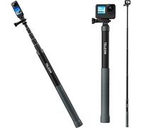 TELESIN 47 pollici fibra di carbonio Selfie Stick per Go Pro Hero 13 12 11 10 9 8 7 Max Series, Monopiede per DJI Osmo 360 Action 5 Pro 4 3 Insta360 X5 X4 X3, Action Camera Extended Selfie Stick