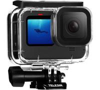 TELESIN 60M Custodia Impermeabile per GoPro Hero 13 Hero 12 Hero 11 Hero 10 Hero 9 Black, 60M/196FT Custodia Protettiva Subacquea Impermeabile Include Supporti Tripode e Vite di Fissaggio per GoPro
