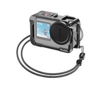 TELESIN Action 6 Cage per DJI Osmo Action 6, Alluminio, Sgancio Rapido | CNC in metallo, protezione obiettivo, accesso rapido batteria, Cold Shoe, filetto 1/4" e porte di espansione