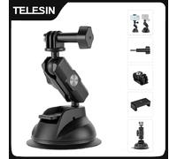 TELESIN Action Camera Supporto Ventosa Per Gopro DJI OSMO Action Insta360 Smart Phone Holder Adattatore Standard 1/4 Regolabile