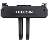 TELESIN Adattatore Magnetico per DJI Action 5/4/3, Sgancio Rapido 2 Ganci | Stativo/selfie stick, aggancio magnetico a sgancio rapido, universale per action cam