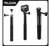TELESIN Alluminio Selfie Stick Treppiede per GoPro Hero 13 12 11 10 9 8 Insta360 DJI Osmo Action Camera Monopiede leggero