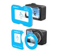 TELESIN AR Pellicola protettiva per display per DJI Osmo Action 6, protezione obiettivo + pellicola protettiva + aiuto di allineamento, alta trasmissione della luce, facile da installare, durezza 9H