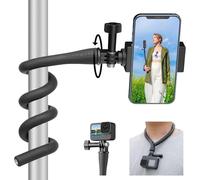 TELESIN Bastone per selfie flessibile per GoPro Insta360 (palo con clip per telefono+supporto 1/4+adattatore GoPro)