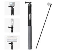 TELESIN Bastone per selfie lungo in fibra di carbonio 3 m/9,8 FT per GoPro Hero 13 12 11 10 9 8 Max Insta360 X4 X3, DJI Osmo Action 4 3 fotocamera invisibile selfie stick asta di estensione monopiede