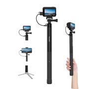 TELESIN Bastone Selfie Estensibile 102 cm con Batteria 5000mAh Ricaricabile Manico Monopiede con Stazione di Ricarica Compatibile con GoPro, Insta360, DJI, iPhone, Smartphone(senza supporto telefono)