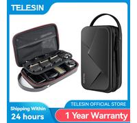 TELESIN Borsa spaziale regolabile da trasporto impermeabile PU per GoPro Hero 13 12 11 10 9 8 7 6 Insta360 DJI Osmo Action Accessori Bag