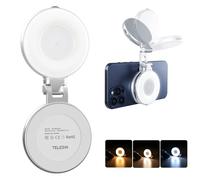 TELESIN C03 Luce Magnetica Selfie per Smartphone Compatibile Magsafe - CRI97 360° LED Anello Luce LED Specchio - Luce Smartphone Ideale per Selfie, Fotografia, Chiamate Zoom e VideoConferenza.