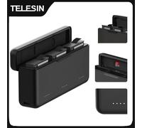 TELESIN Caricabatteria Per DJI OSMO Action 3 4 5pro Batteria 3 Slot TF Card Batteria di Stoccaggio Caricatore Portatile Scatola di Ricarica