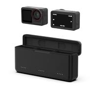 TELESIN Caricatore 3-Slot USB-C per DJI Osmo 360/Action 6/5/4 | Viaggio/studio, ricarica rapida 3-slot e cavo Type-C, compatibile con batterie Osmo