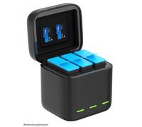 Telesin Caricatore triplo + batteria 2x - GoPro 9/10/11 Batteria blu