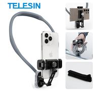 TELESIN Supporto da collo per telefono POV/Vlog da collo per telefoni con clip per telefono, supporto per telefono a mani libere, cinghia toracica, supporto per selfie e registrazione video per