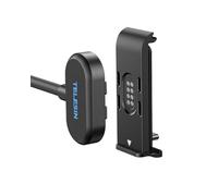 TELESIN Contatto magnetico (kit porta e cavo di alimentazione) per GoPro Hero 13/12/11/10/9 Nero, Copertura porta laterale impermeabile IPX5 con cavo di ricarica da 1,2 m, Accessori Go Pro