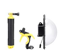 TELESIN Custodia Impermeabile Professionale con Porta a Cupola per GoProHero 5/6/7 Fotocamera Pistola Trigger Impugnatura Galleggiante per Immersioni, Surf, Fotografia Aerea