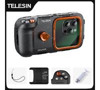 TELESIN Custodia per telefono impermeabile per immersione Custodia universale per fotocamera per telefono Supporto per impugnatura per tiro Maniglia per telecomando