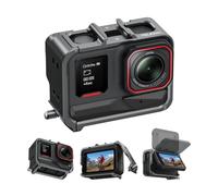 TELESIN Custodia protettiva in lega di alluminio per Insta 360 Ace Pro2/Ace Pro/Ace, custodia protettiva in metallo a sgancio rapido con vite da 1/4 di pollice e slitta per accessori
