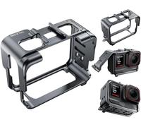 TELESIN Custodia verticale orizzontale in alluminio gabbia metallica per Insta360 Ace e Insta 360 Ace Pro Accessori treppiede, custodia protettiva con manicotto scheletro con slitta fredda da 1/4 per