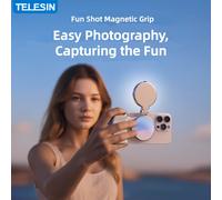 TELESIN. Divertente Telecamera Mobile Magnetica Assistente Stile DSLR Compatibile con Iphone e , con Wireless Rimovibile Interfaccia 1/4, Impugnatura Ergonomica per Telecamera Supporto