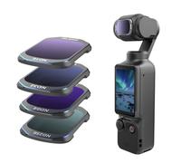 TELESIN Filtri ND16/32/64/256 compatibili con DJI Osmo Pocket 4/3 & Xtra Muse, con fissaggio magnetico, filtro densità neutra polarizzato