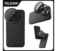 TELESIN Filtro CPL VND per telefono per iPhone 15 Pro 15 Pro Max con custodia protettiva per telefono Filtro per lenti per accessori iPhone