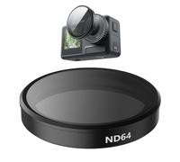 TELESIN Filtro ND64 per DJI Action 4 Osmo Action 3 Accessori, Densità Neutra Multi Coated HD Vetro Ottico Antigraffio Ultra Sottile Protezione Protezione per DJI Action 3 4 Accessorio