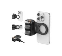 TELESIN Fun Shot Impugnatura Smartphone, Magnetica Impugnatura per Smartphone con Telecomando Bluetooth Staccabile, Filettatura da 1/4, Compatibile con iPhone & Android, Selfie Vlog (Nero)