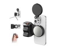 TELESIN Fun Shot Impugnatura Smartphone (Nera) + TELESIN C03 Magnetica Luce per Selfie (Nera) Set, Compatibile con iPhone & Android, per Selfie/Fotografia/TikTok/Chiamate Zoom/Video